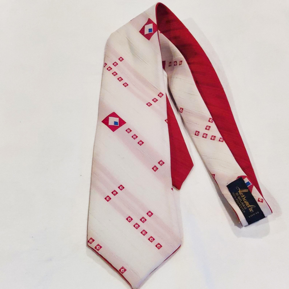 двусторонний галстук винтаж
