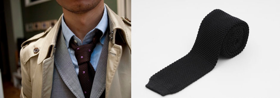 шелковый вязаный мужской галстук