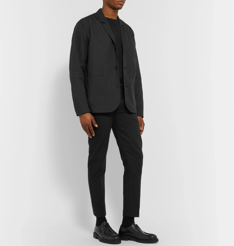 Lars Cotton-Blend Blazer and Sefr trousers черный неклассический комплект верха и низа